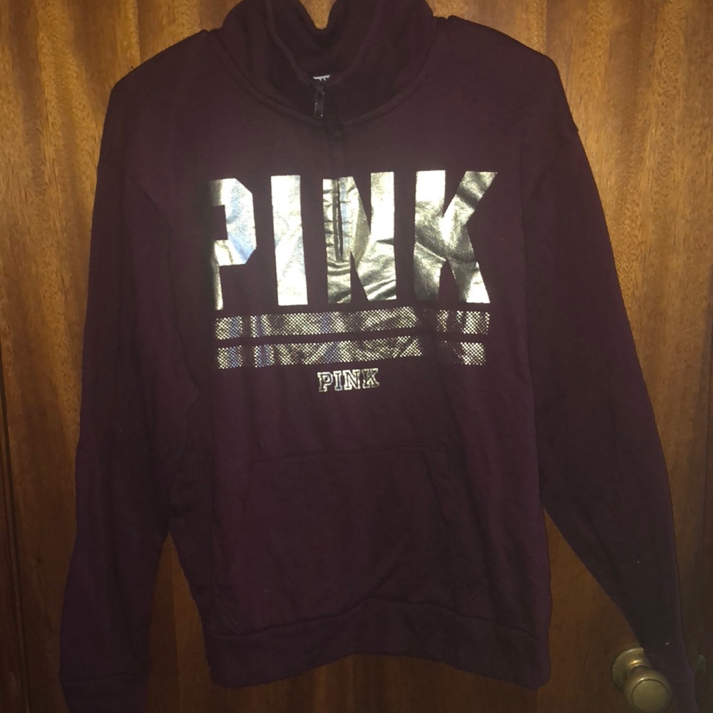 Pink quarter zip